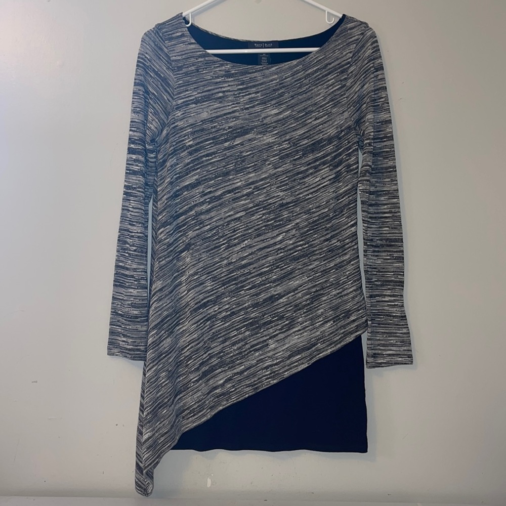 White House Black Market Diagonal Layered Dress Sz XS